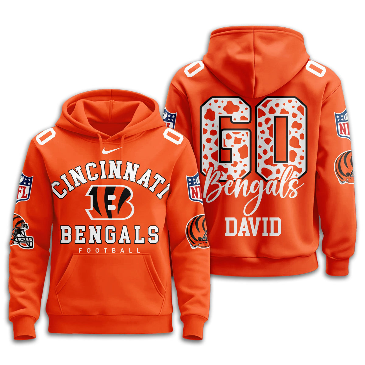 Cincinnati Bengals Premium Custom Game Day Hoodie Td