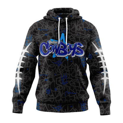 Dallas Cowboys Premium Special Graffiti My Team 4 Life Hoodie Mm