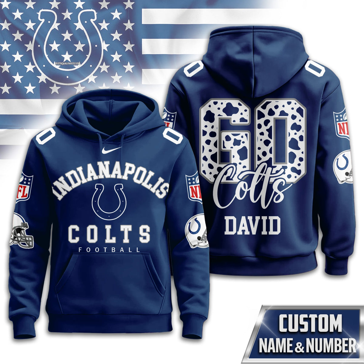 Indianapolis Colts Premium Custom Game Day Hoodie Td