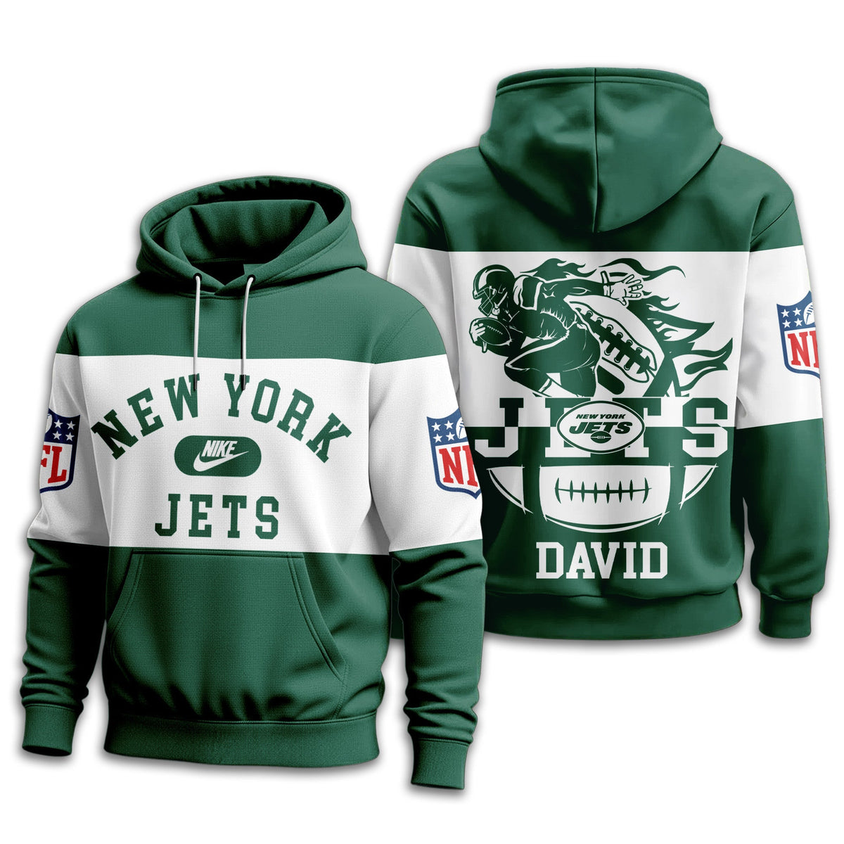 New York Jets | Premium Touchdown Spirit Personalized Hoodie Td