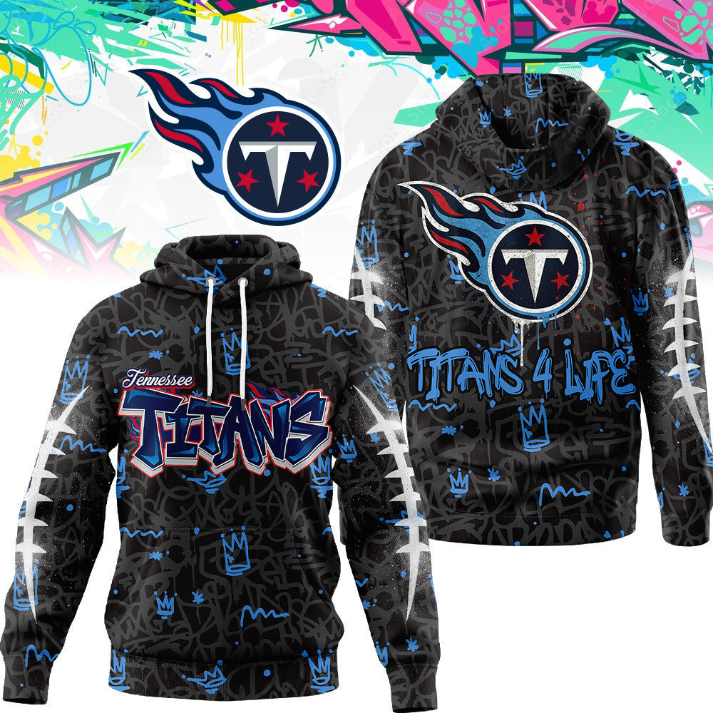 Tennessee Titans Premium Special Graffiti My Team 4 Life Hoodie Mm