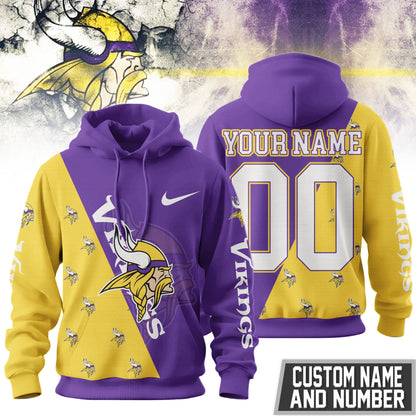 Minnesota Vikings Premium True Fan Spirit Custom Football Hoodie