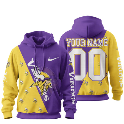 Minnesota Vikings Premium True Fan Spirit Custom Football Hoodie