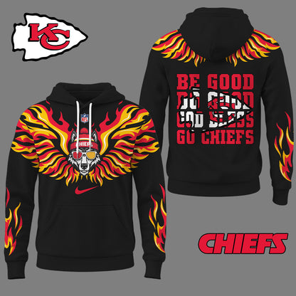 Kansas City Chiefs Premium Fire Wings 3d Hoodie Ny