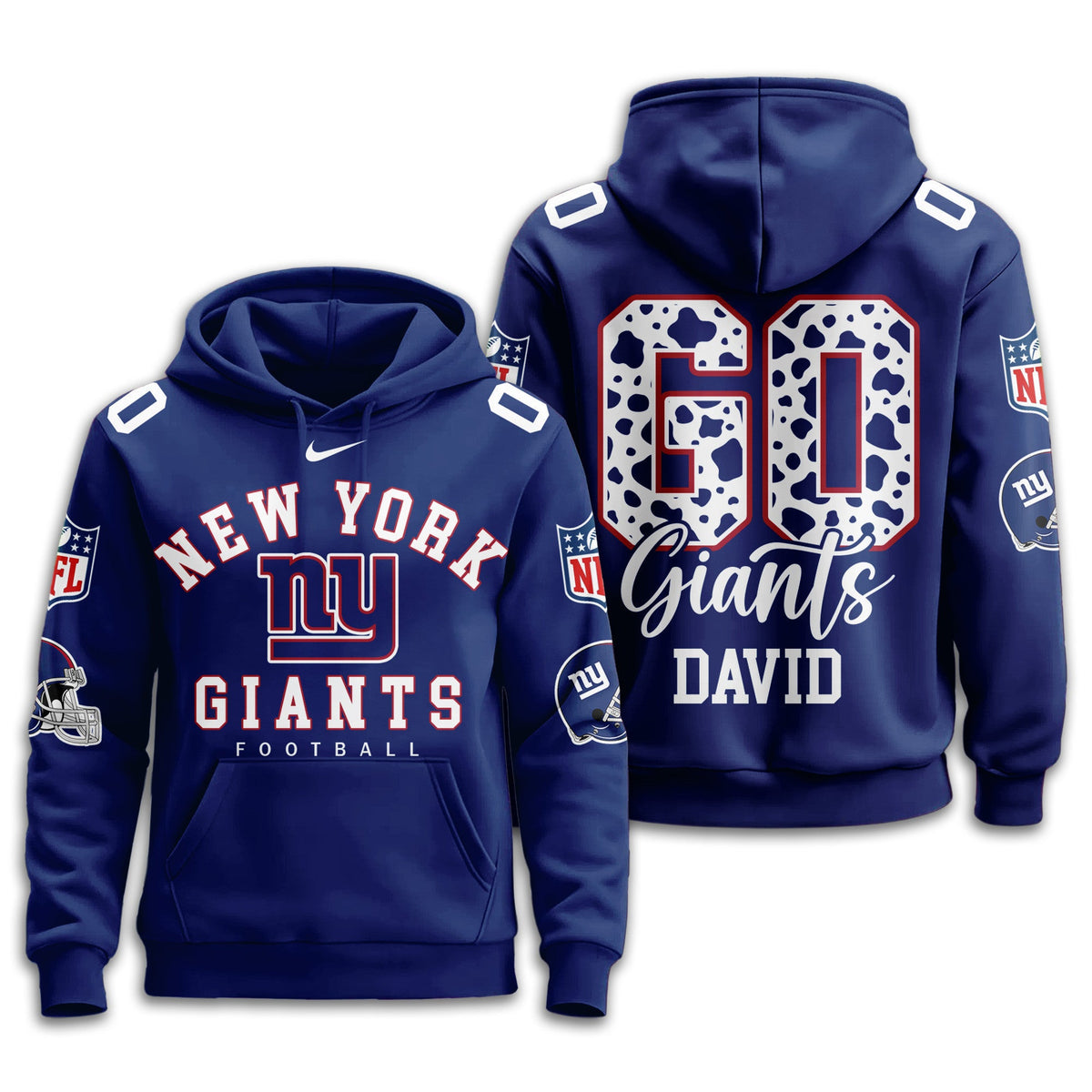 New York Giants Premium Custom Game Day Hoodie Td