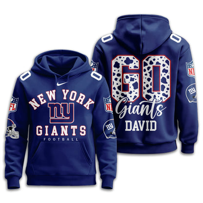 New York Giants Premium Custom Game Day Hoodie Td
