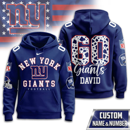 New York Giants Premium Custom Game Day Hoodie Td
