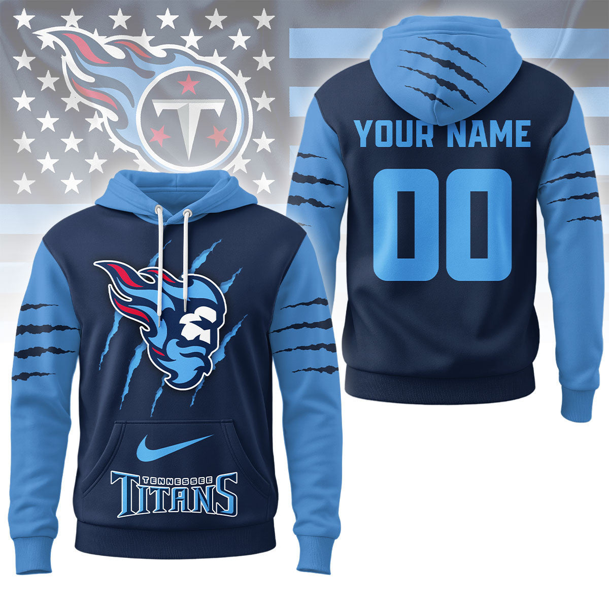 Tennessee Titans | Premium Nfl Fan Pride Claw Hoodie Ny
