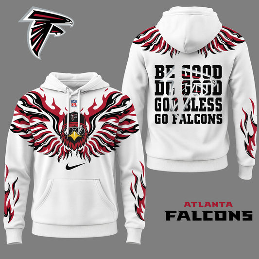 Atlanta Falcons Premium Fire Wings 3d Hoodie Ny