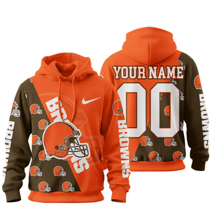 Cleveland Browns Premium True Fan Spirit Custom Football Hoodie