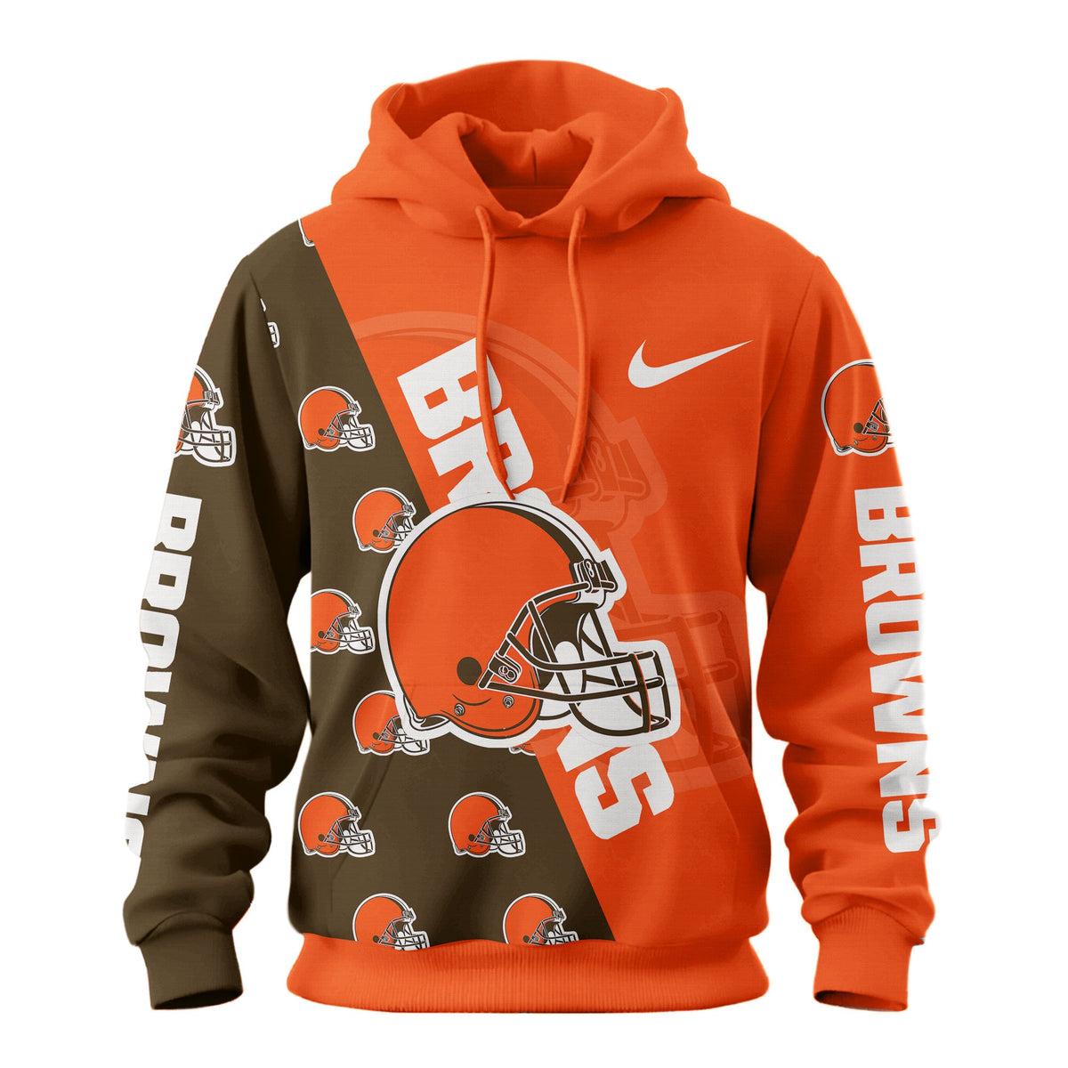 Cleveland Browns Premium True Fan Spirit Custom Football Hoodie