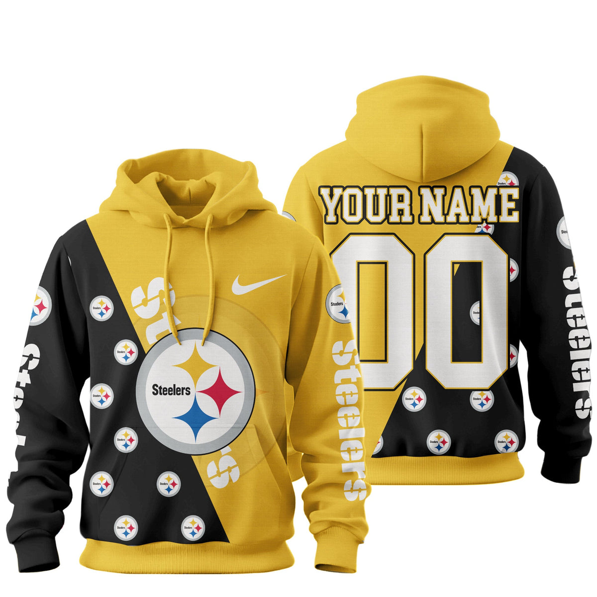 Pittsburgh Steelers Premium True Fan Spirit Custom Football Hoodie