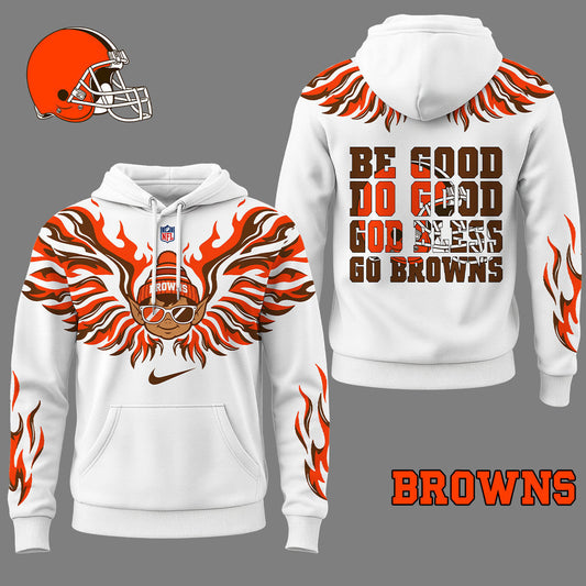 Cleveland Browns Premium Fire Wings 3d Hoodie Ny
