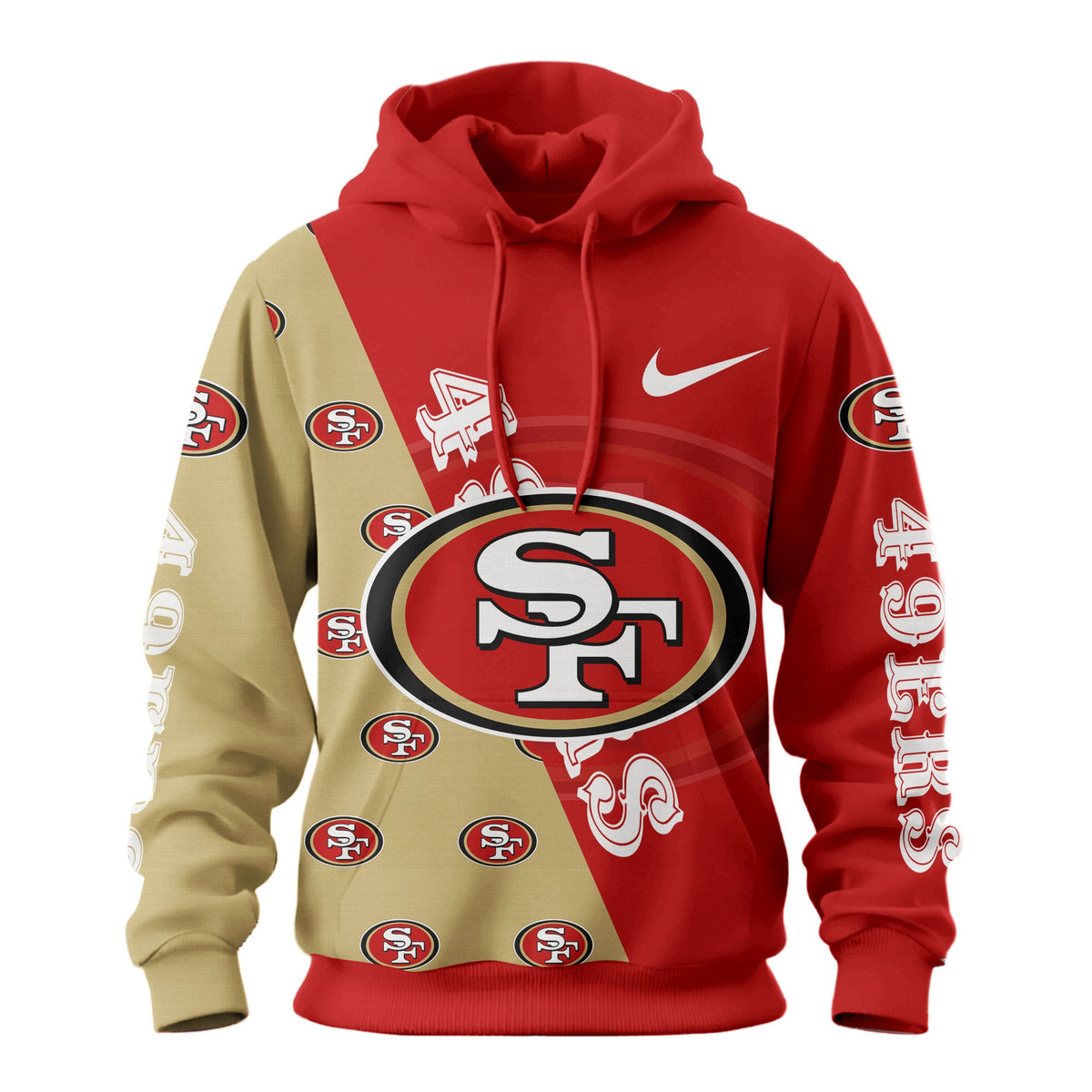 San Francisco 49ers Premium True Fan Spirit Custom Football Hoodie