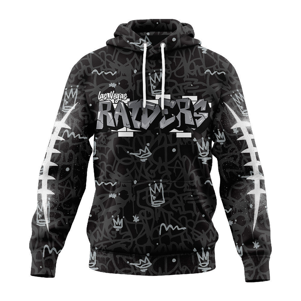 Las Vegas Raiders Premium Special Graffiti My Team 4 Life Hoodie Mm