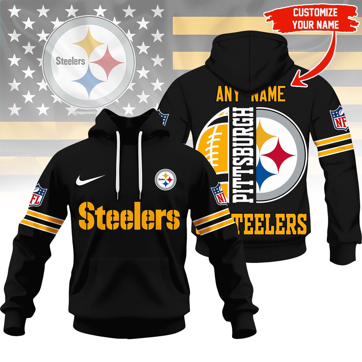 Pittsburgh Steelers | Premium Nfl Fan Hoodie Ny