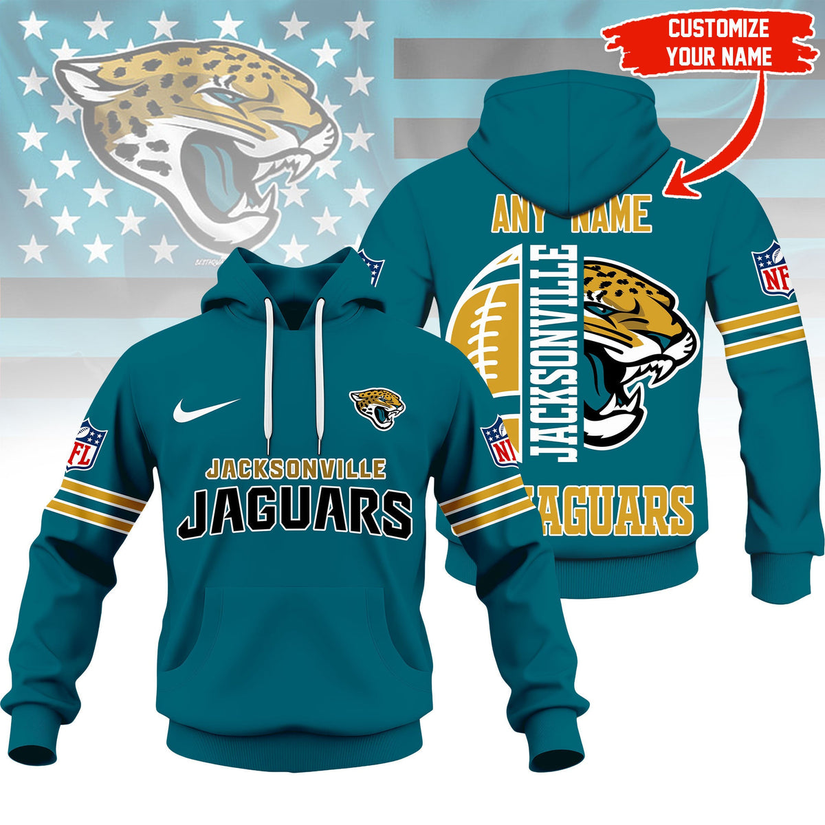 Jacksonville Jaguars | Premium Nfl Fan Hoodie Ny