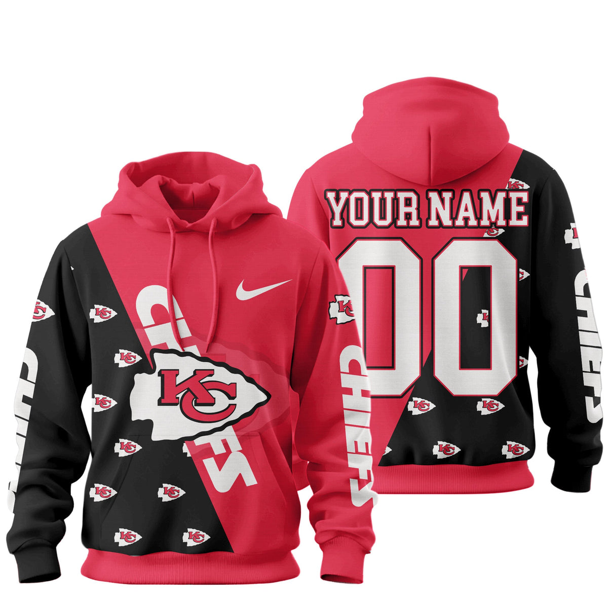 Kansas City Chiefs Premium True Fan Spirit Custom Football Hoodie