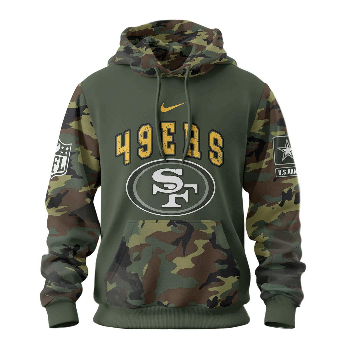 San Francisco 49ers Premium Us Army 250th Anniversary 3d Hoodie Td