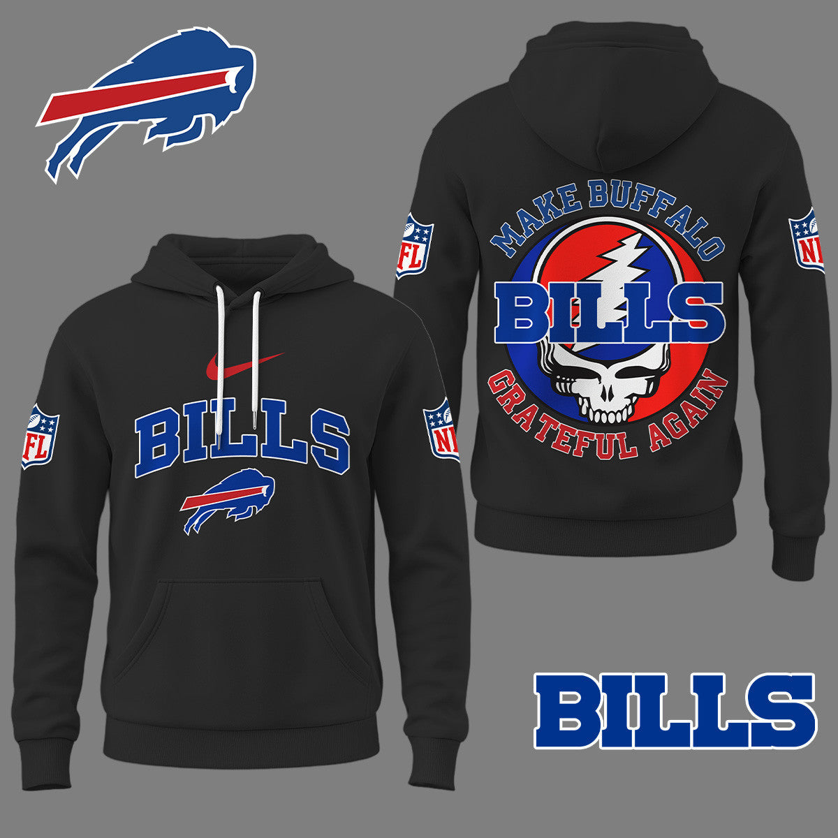 Buffalo Bills | Premium Grateful Again Hoodie Ny