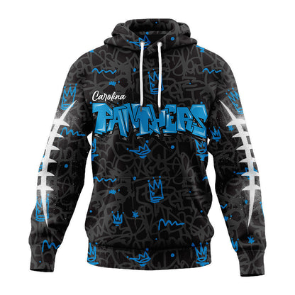 Carolina Panthers Premium Special Graffiti My Team 4 Life Hoodie Mm
