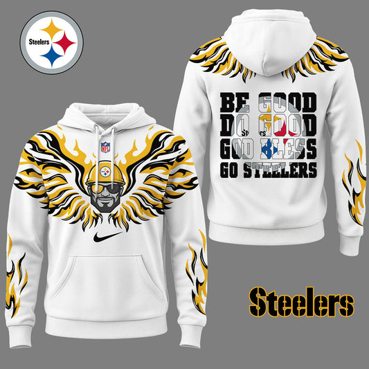 Pittsburgh Steelers Premium Fire Wings 3d Hoodie Ny