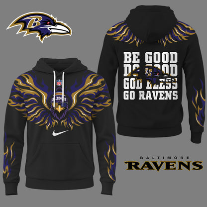 Baltimore Ravens Premium Fire Wings 3d Hoodie Ny