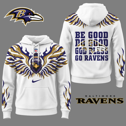 Baltimore Ravens Premium Fire Wings 3d Hoodie Ny