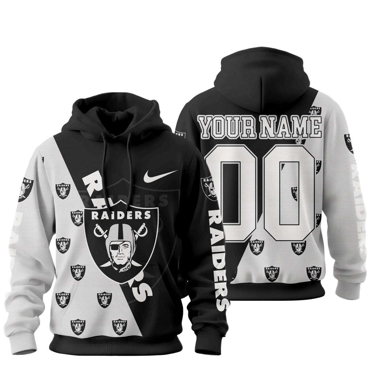Las Vegas Raiders Premium True Fan Spirit Custom Football Hoodie