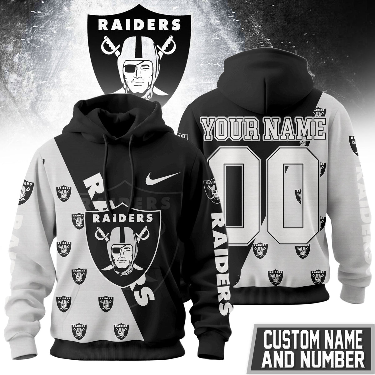 Las Vegas Raiders Premium True Fan Spirit Custom Football Hoodie