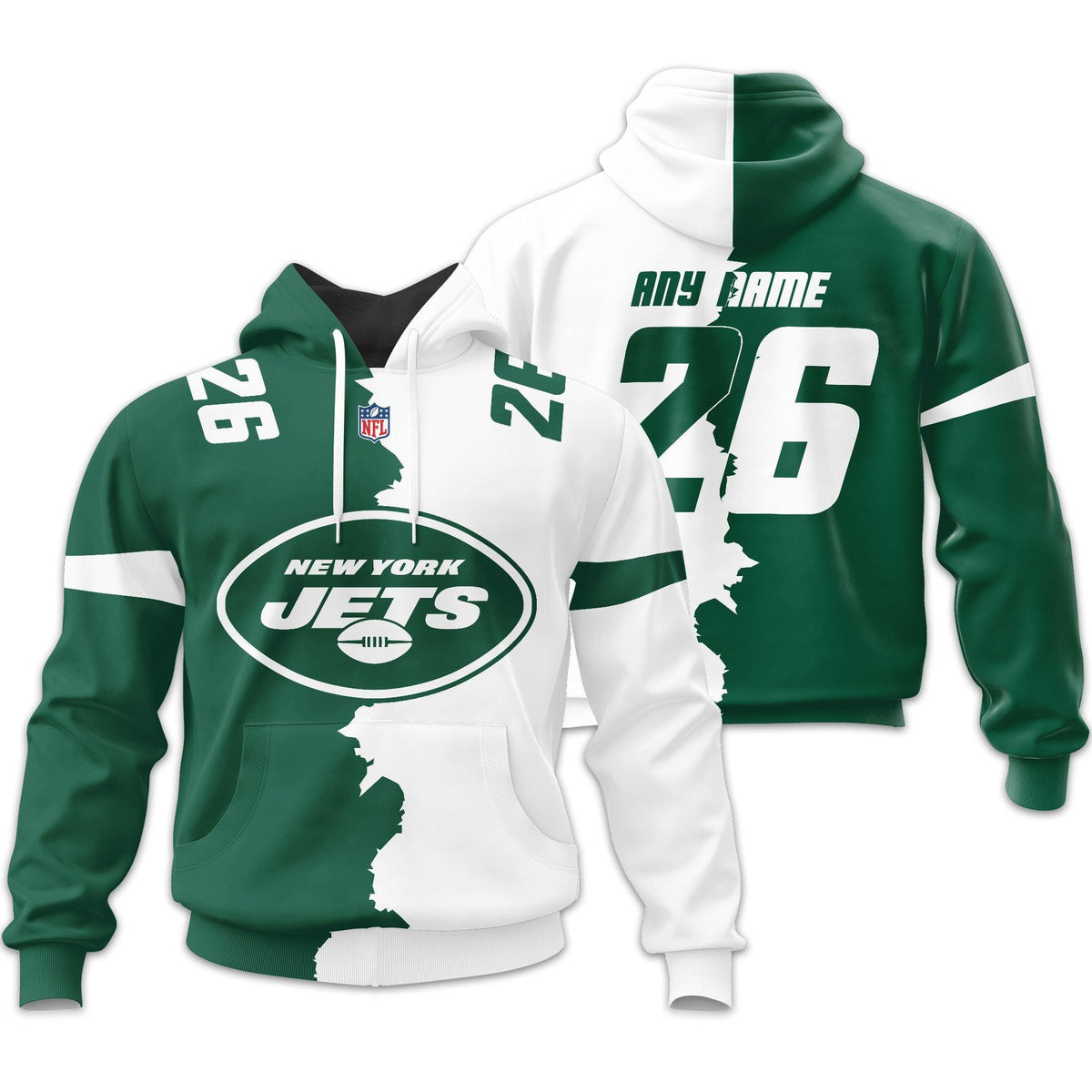 New York Jets | Premium Home Mix Away Hoodie Td