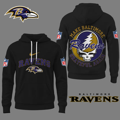 Baltimore Ravens | Premium Grateful Again Hoodie Ny