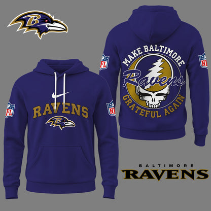 Baltimore Ravens | Premium Grateful Again Hoodie Ny