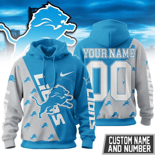 Detroit Lions Premium True Fan Spirit Custom Football Hoodie