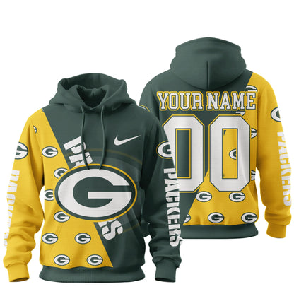 Green Bay Packers Premium True Fan Spirit Custom Football Hoodie