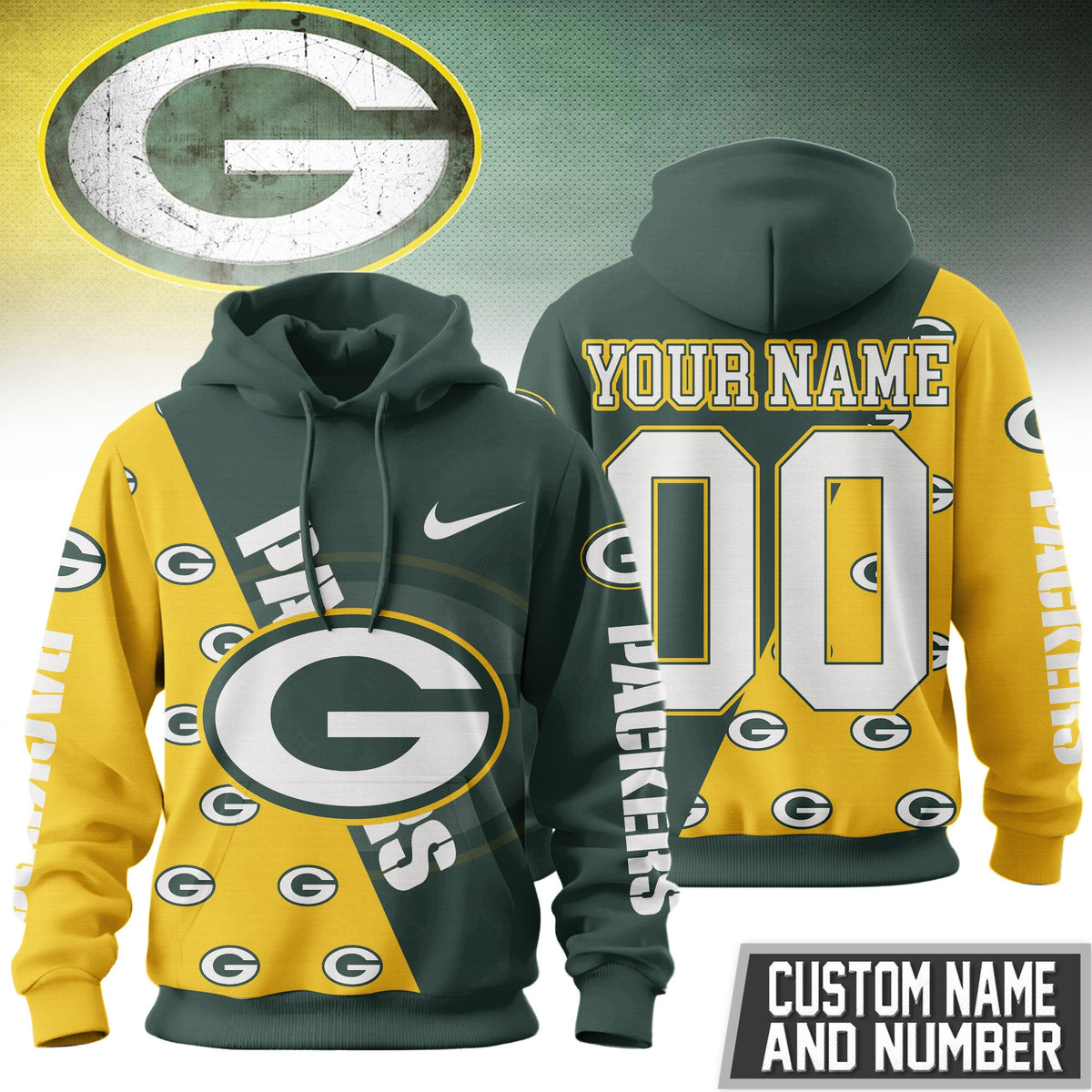Green Bay Packers Premium True Fan Spirit Custom Football Hoodie