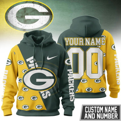 Green Bay Packers Premium True Fan Spirit Custom Football Hoodie