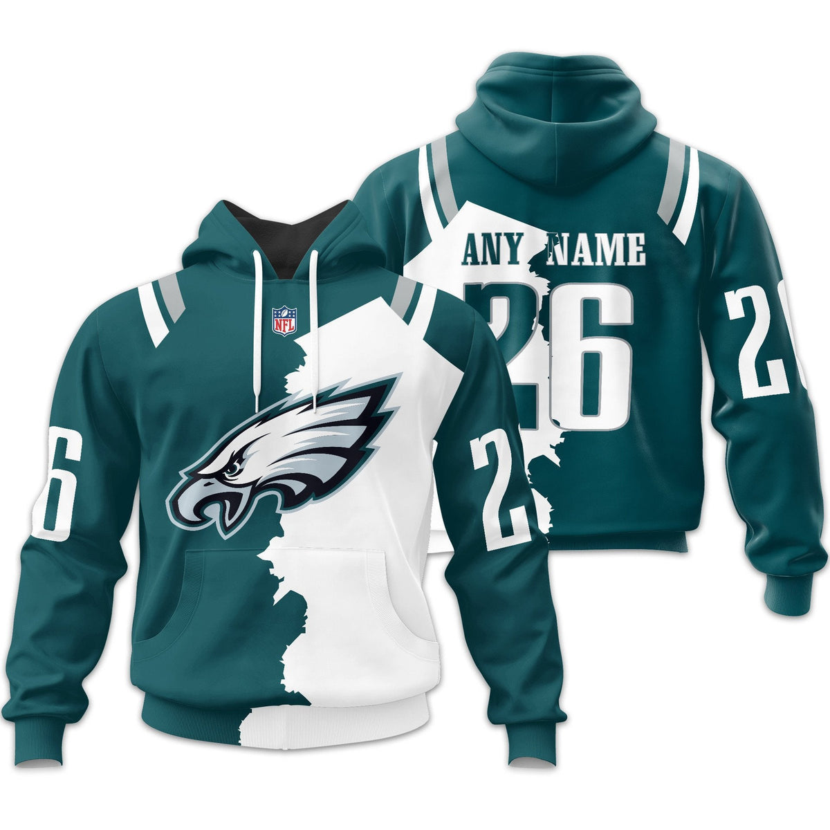 Philadelphia Eagles | Premium Home Mix Away Hoodie Td