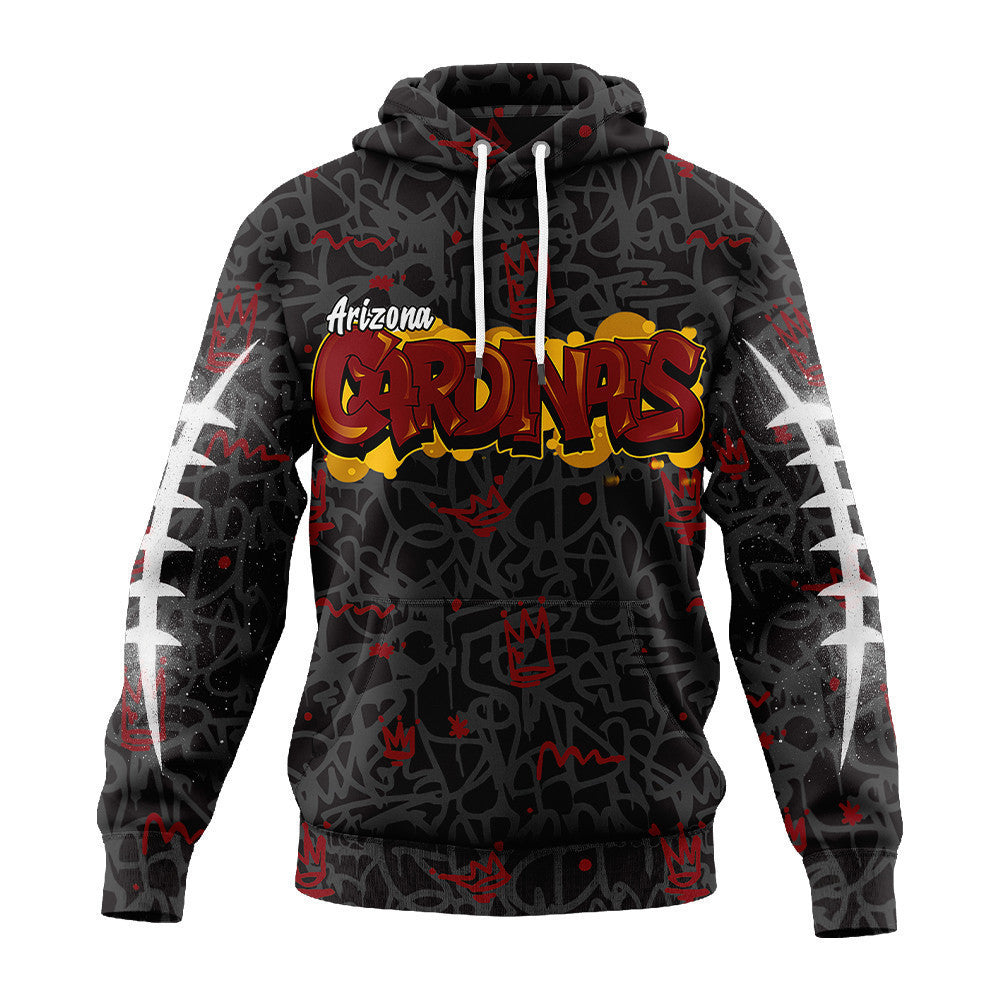 Arizona Cardinals Premium Special Graffiti My Team 4 Life Hoodie Mm