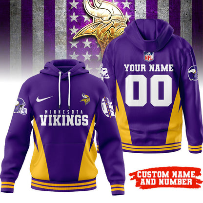Minnesota Vikings | Premium Personalized Fan Hoodie Td