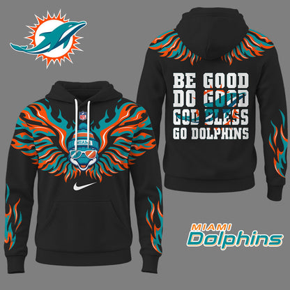 Miami Dolphins Premium Fire Wings 3d Hoodie Ny