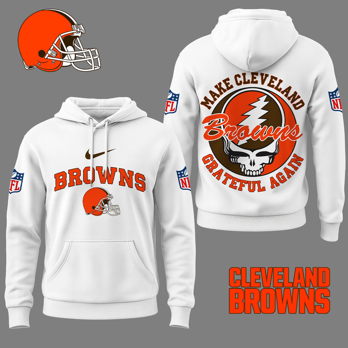 Cleveland Browns | Premium Grateful Again Hoodie Ny