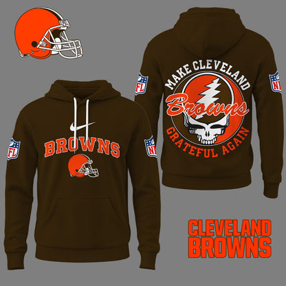 Cleveland Browns | Premium Grateful Again Hoodie Ny