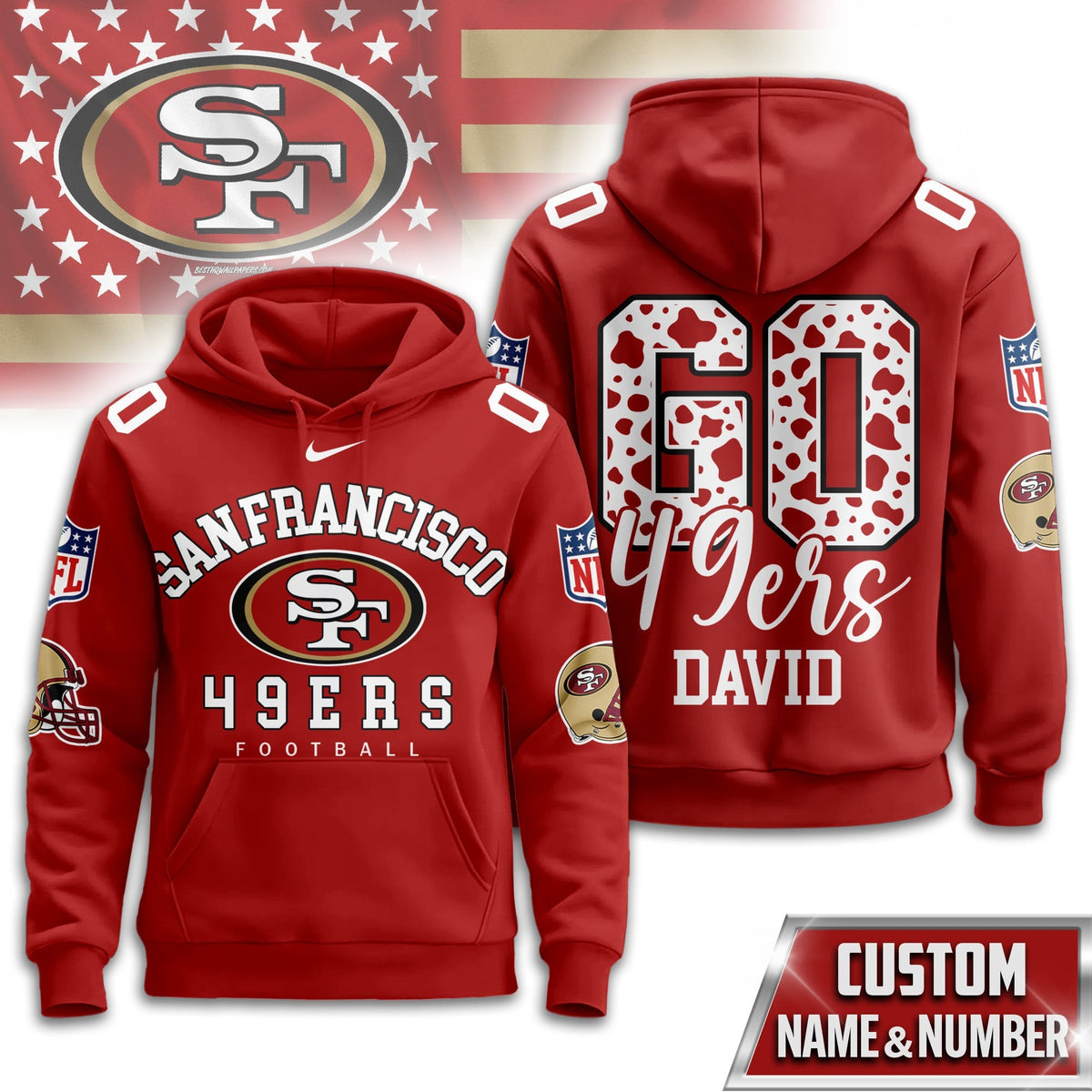 San Francisco 49ers Premium Custom Game Day Hoodie Td
