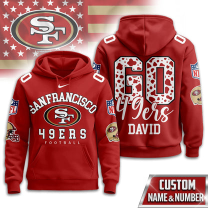 San Francisco 49ers Premium Custom Game Day Hoodie Td