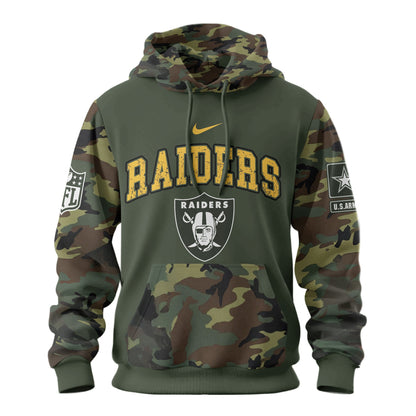 Las Vegas Raiders Premium Us Army 250th Anniversary 3d Hoodie Td