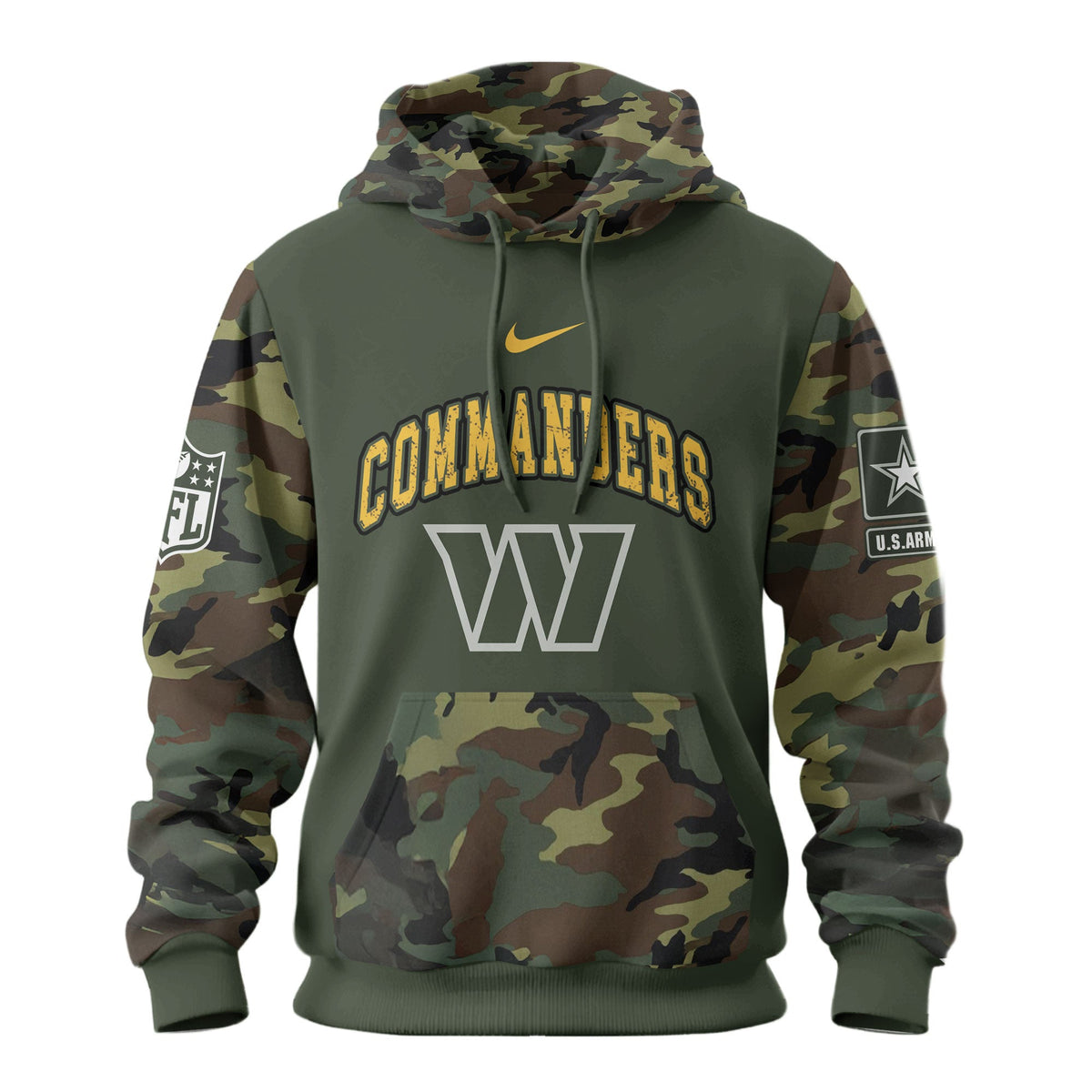 Washington Commanders Premium Us Army 250th Anniversary 3d Hoodie Td