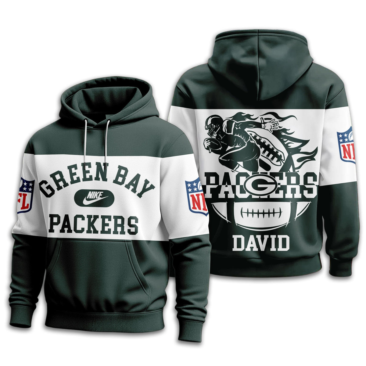 Green Bay Packers | Premium Touchdown Spirit Personalized Hoodie Td