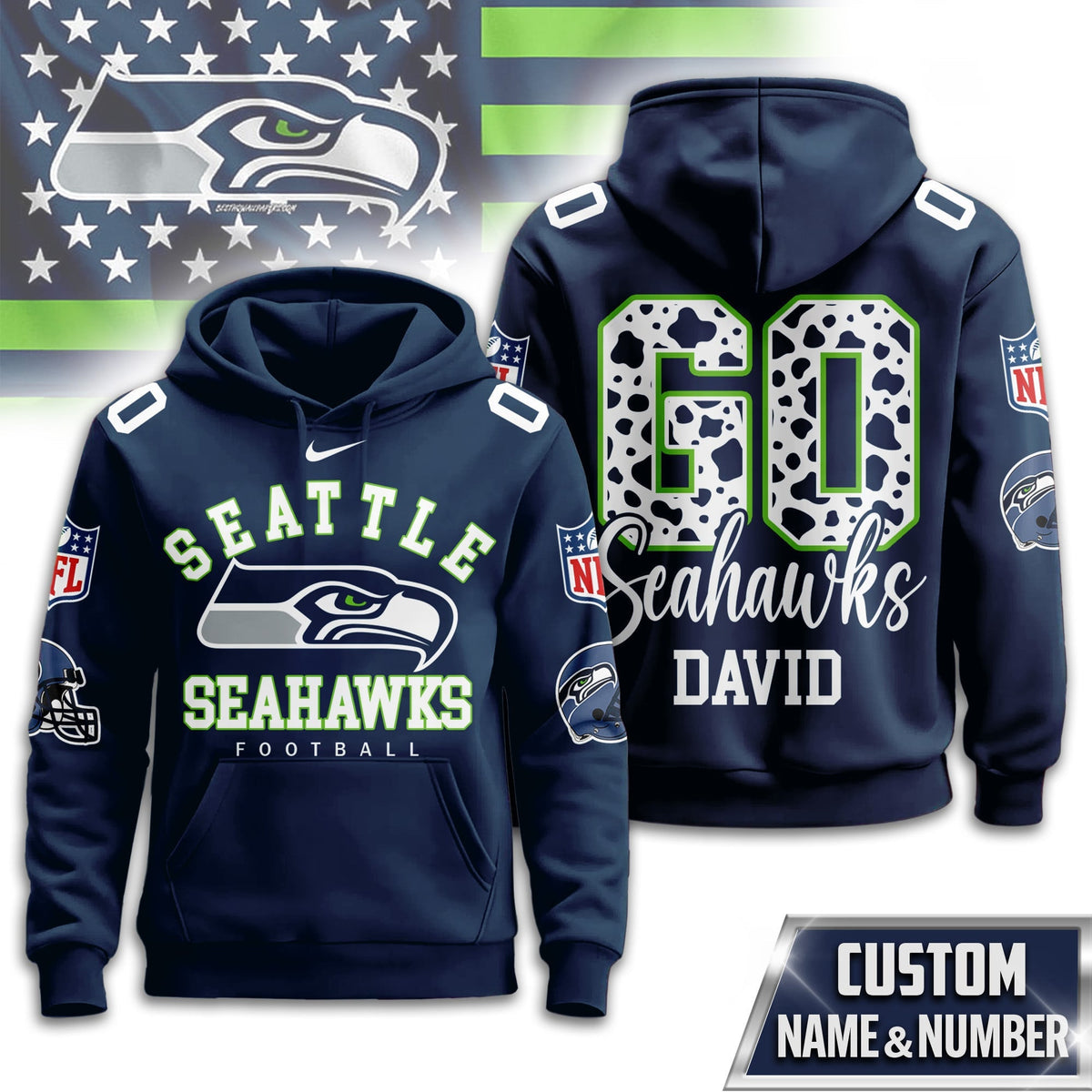 Seattle Seahawks Premium Custom Game Day Hoodie Td