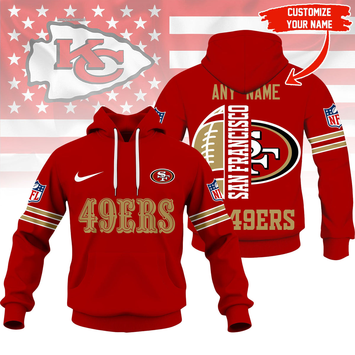 San Francisco 49ers | Premium Nfl Fan Hoodie Ny